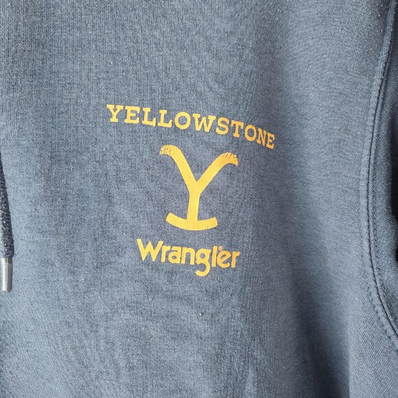 Wrangler x Yellowstone Dutton Ranch Hoodie – Men’s Large – Blue - 🎉 Host Pick! - Picture 3 of 9